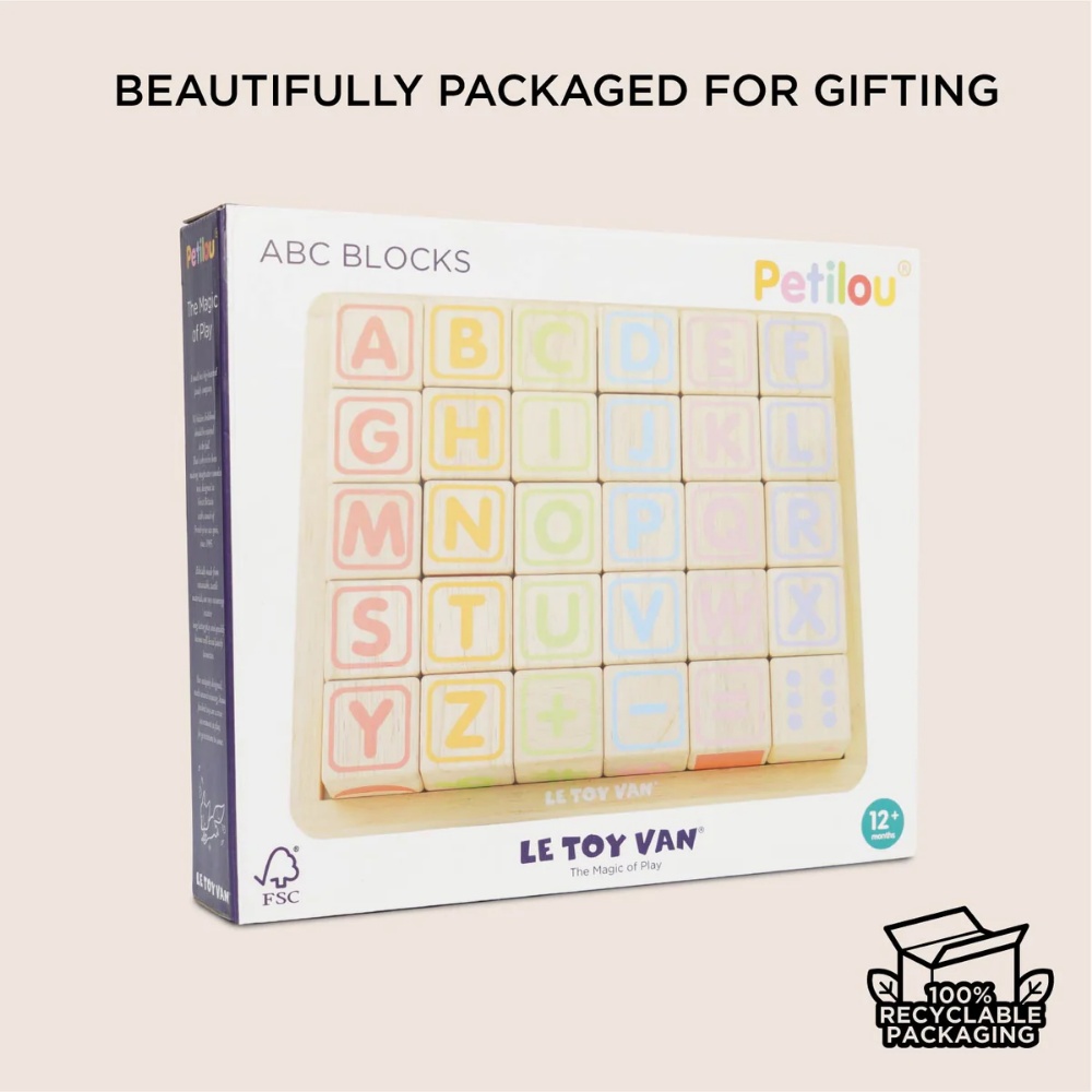 Le Toy Van - ABC Learning Wooden Blocks - 30pcs - Image 8