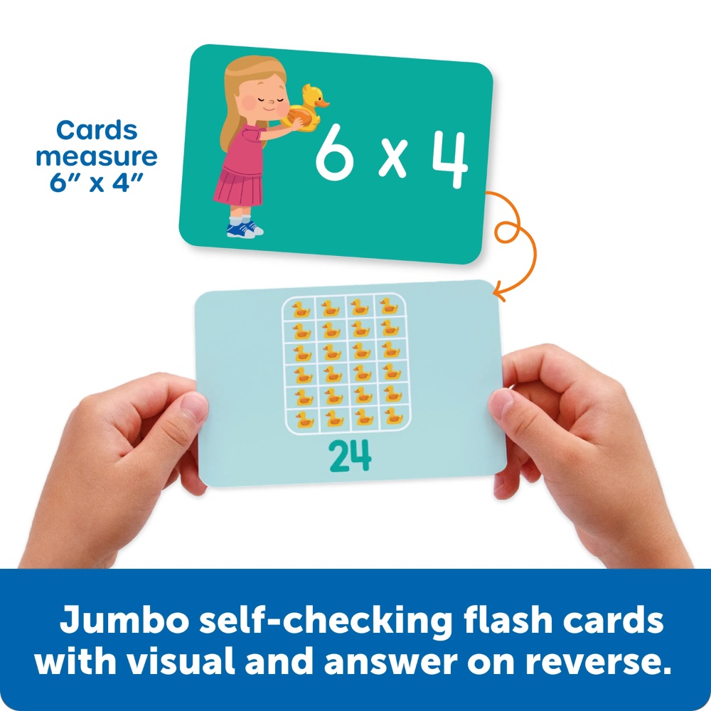 Learning Resources - Jumbo Multiplication Learning Flash Cards in Travel tin - 170 Pieces - Image 4