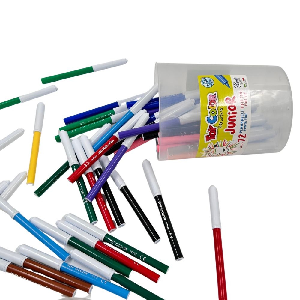 Toy Color - Junior Fibre Markers - 2.8mm Fine Tip Jar - 24 Colours - 72pcs - Image 3