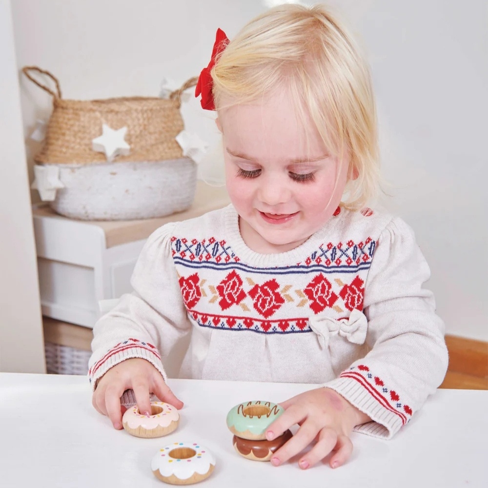 Le Toy Van - Wooden Doughnuts Play Food Set - Image 4