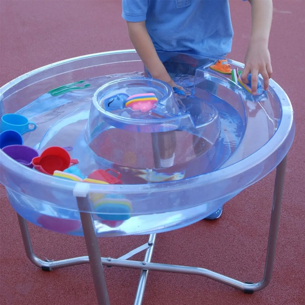 EDX Education - Sand & Water Sensory Tray Round Table with 58cm Stand - Image 4