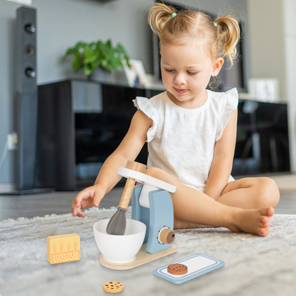 hi Pando - Pretend & Play - Wooden Baking Mixer Set - 6pcs - Image 2