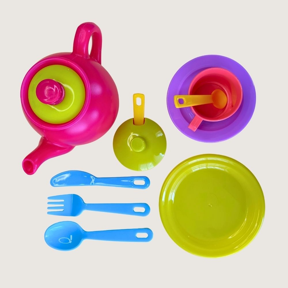 Greenbean - Pretend & Play Tea & Dinner Set - Pastel - 34pcs - Image 3