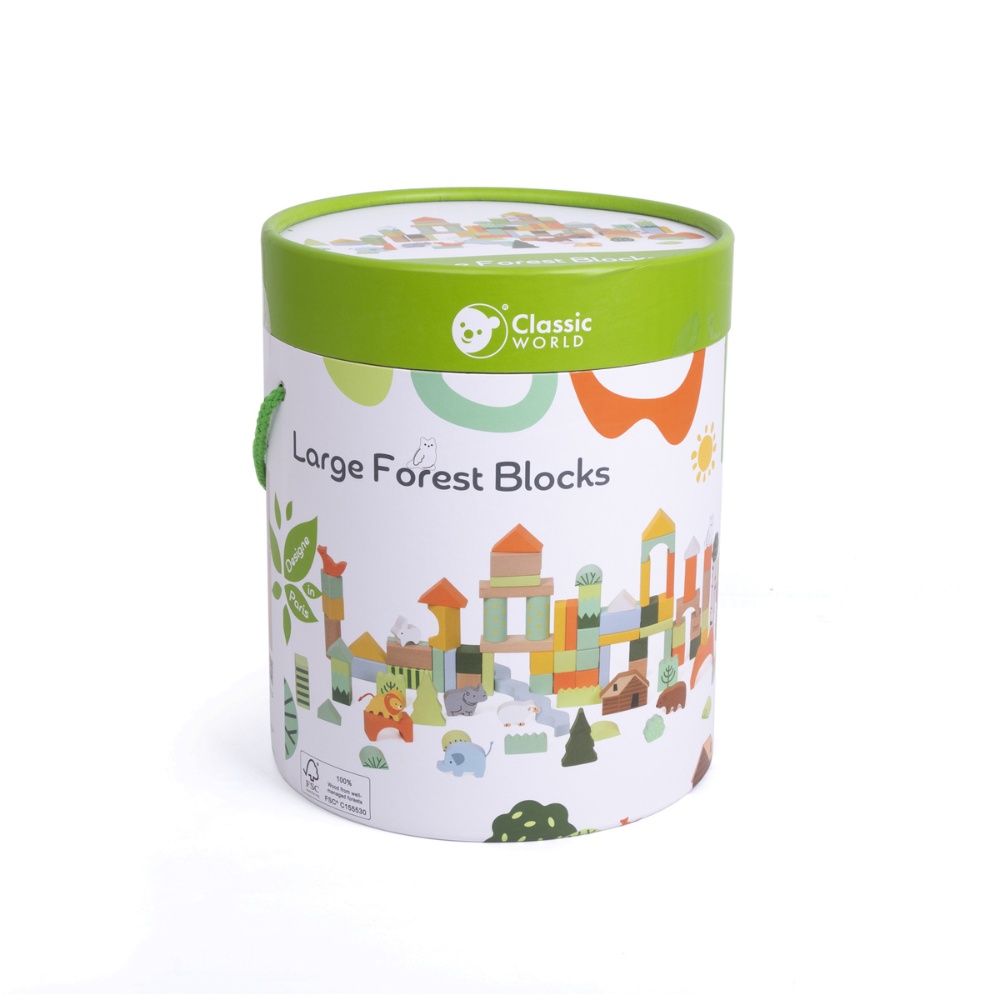 Classic World - Wooden Forest Building Blocks - 100pcs - Image 6