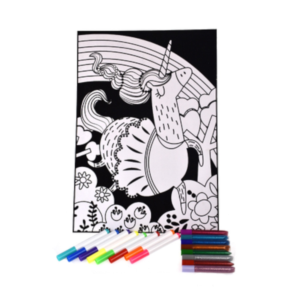 TookyToy - Velvet Colouring Kit - Unicorn - Image 2