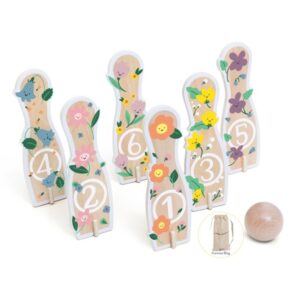 Classic World - Flower Bowling - Wooden Game - 14pcs