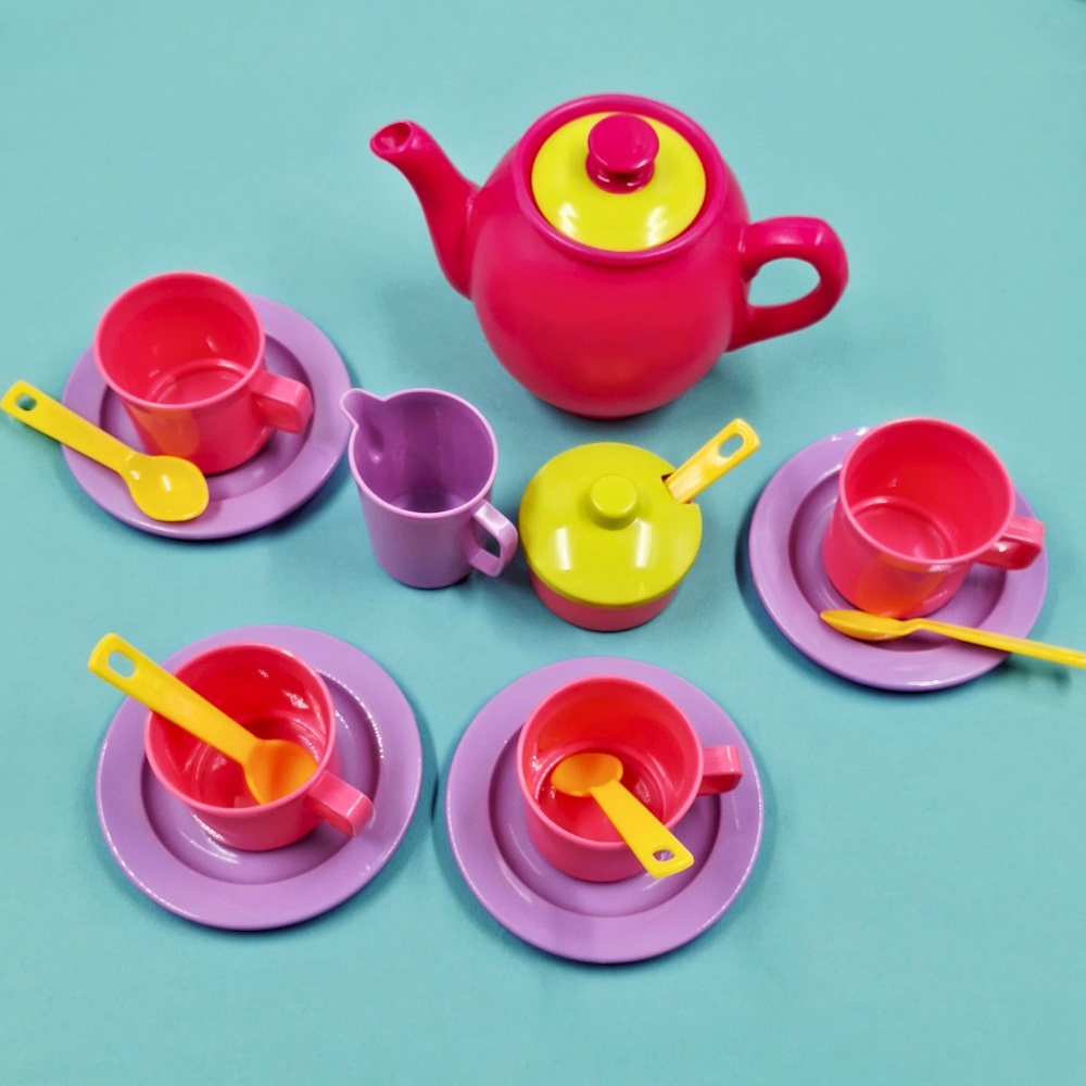 Greenbean - Pretend & Play Tea Set - Pastel - 18pcs - Image 2