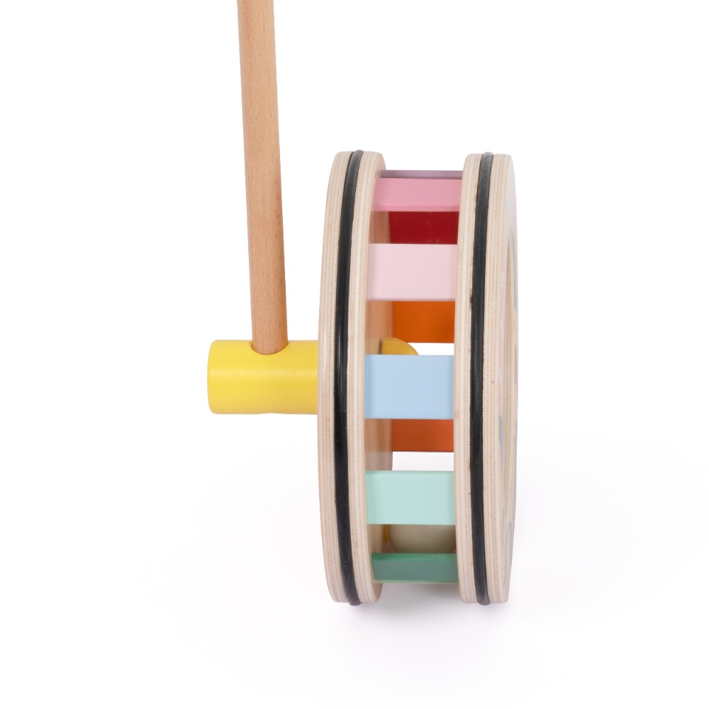Classic World - Pull & Push Toy - Wooden Rainbow Roll - Image 6