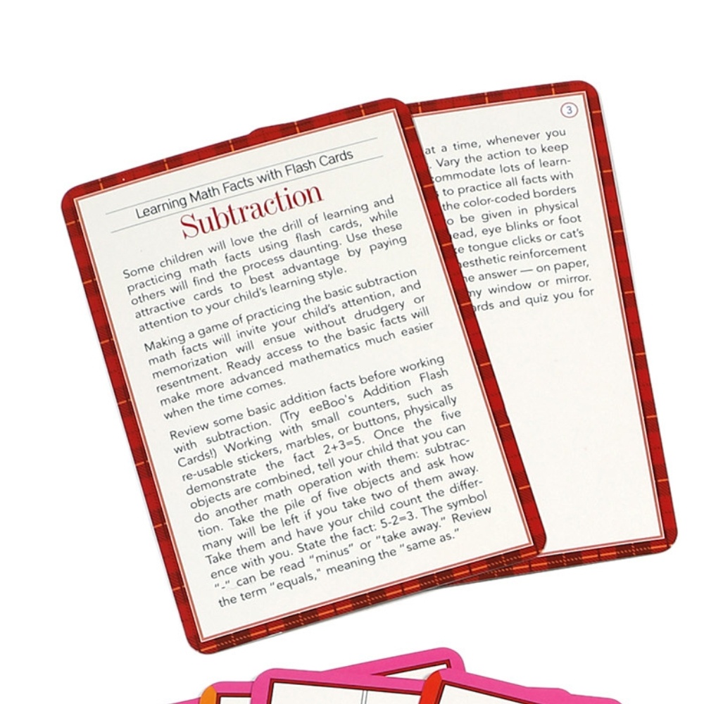 eeBoo - Subtraction Flash Cards - Educational Math Learning Cards - Image 3