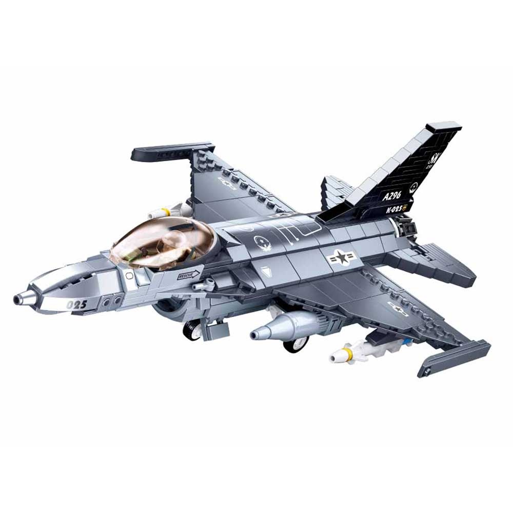 Sluban Building Set: Model Bricks - F-16C Falcon Fighter - 521pcs - Image 2