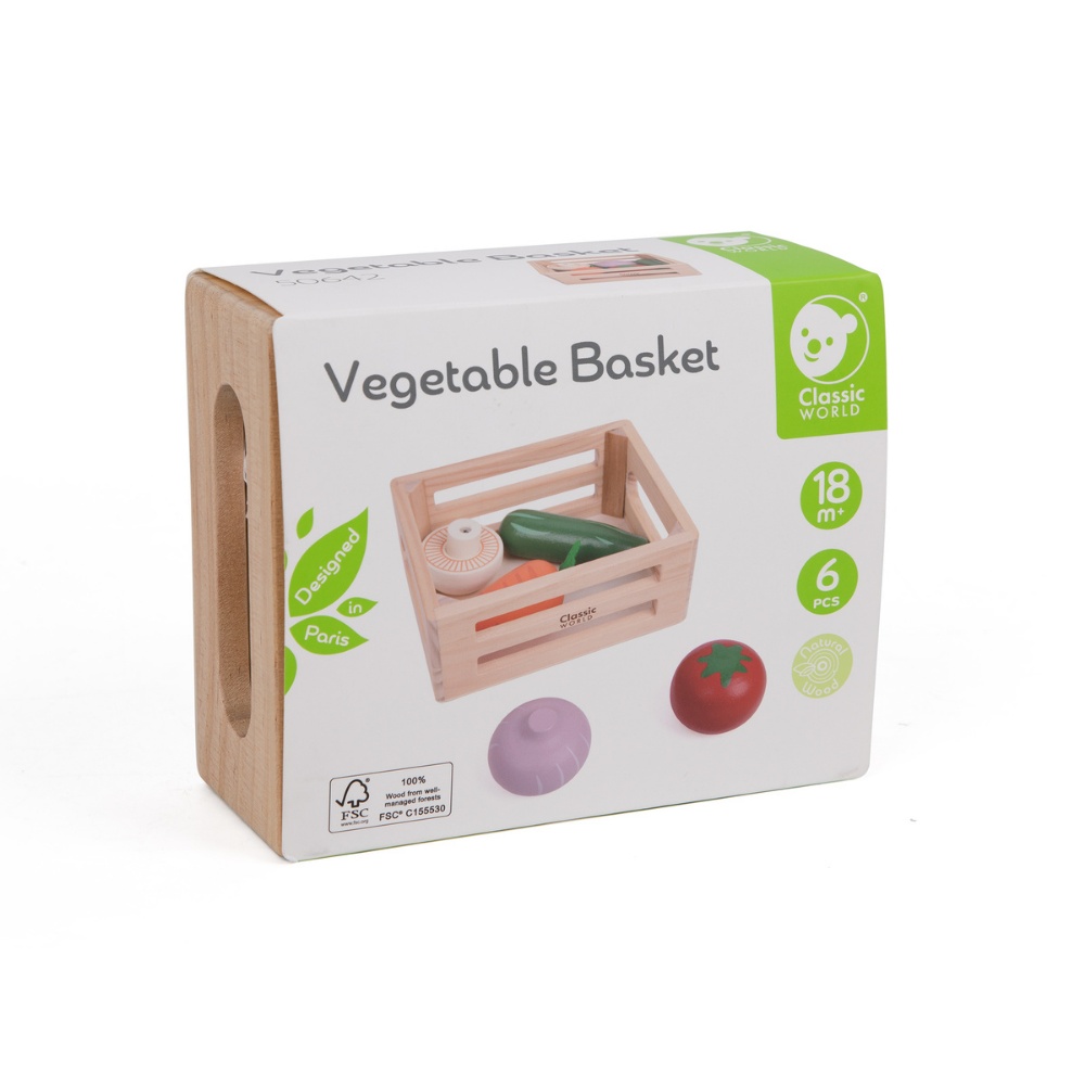 Classic World - Pretend & Play - Vegetable Basket - Image 4