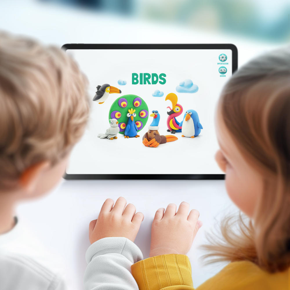 Hey Clay - Modelling Air-Dry Clay with Fun Interactive App - Penguin, series Birds, 3 cans - Image 2