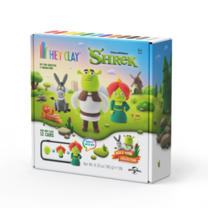 Hey Clay - Modelling Air-Dry Clay with Fun Interactive App - Shrek, 12 cans