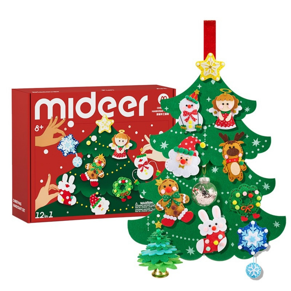 Mideer - 12-in-1 Christmas Arts & Crafts Handcraft DIY Felt Decoration Set - Image 3