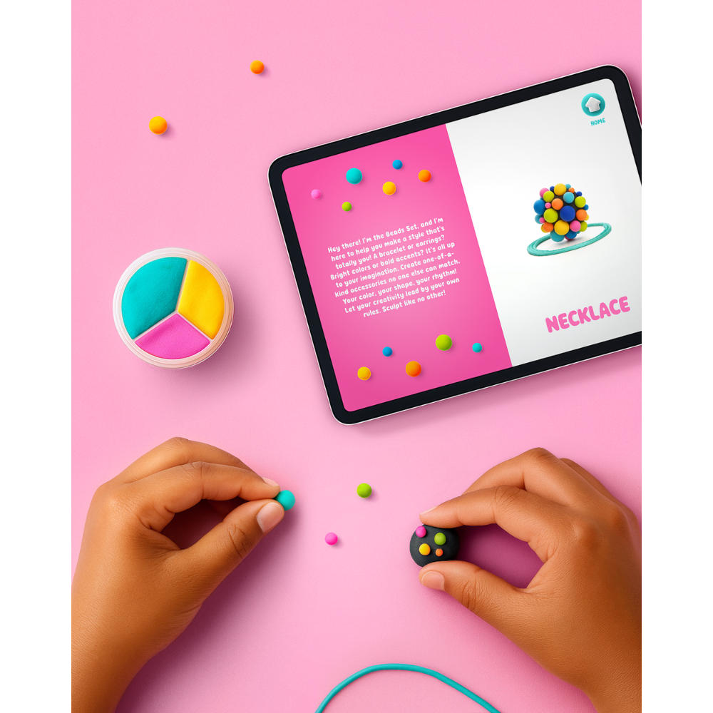 Hey Clay - Modelling Air-Dry Clay with Fun Interactive App - Vivid Accessories, series Bijou, 8 cans - Image 4