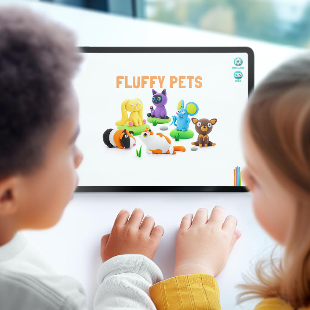 Hey Clay - Modelling Air-Dry Clay with Fun Interactive App - Guinea Pig, series Fluffy Pets, 3 cans - Image 2
