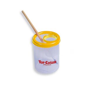 Toy Color - Round Dual Paint Brush Holder & Cleaning Pot
