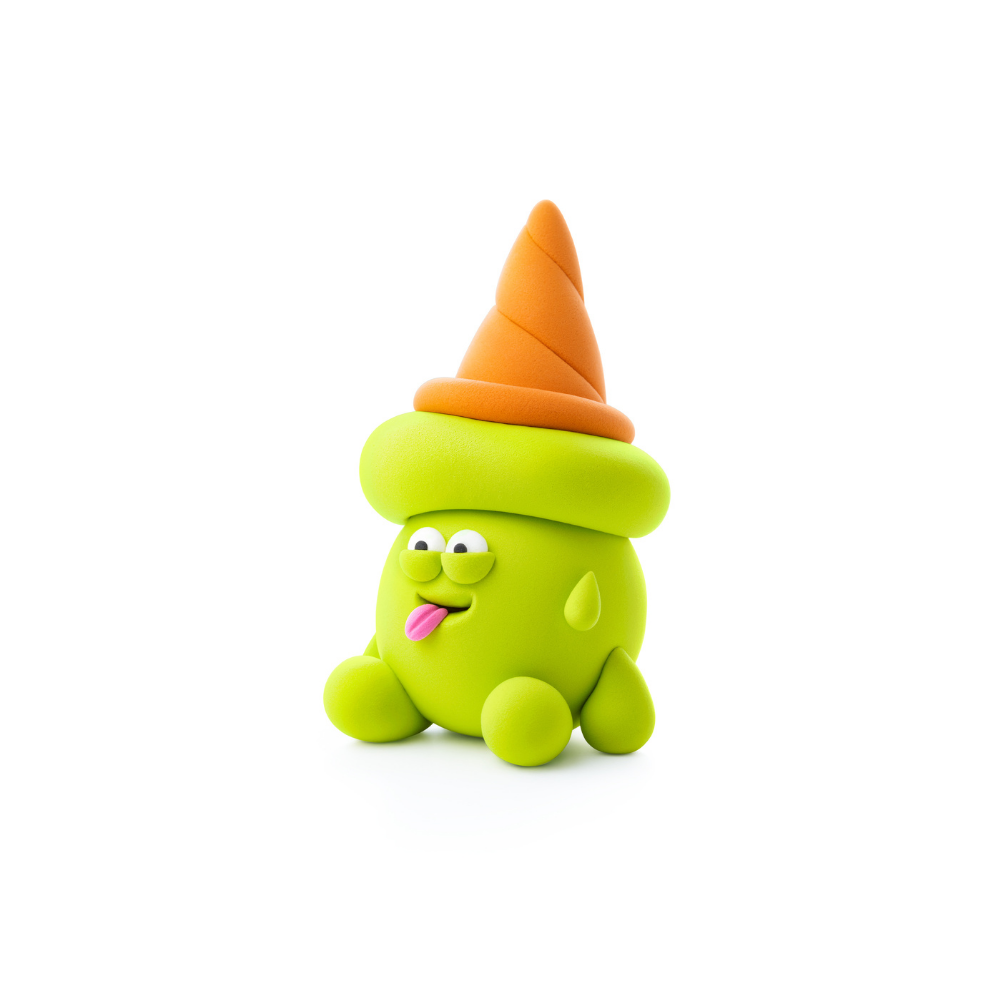 Hey Clay - Modelling Air-Dry Clay with Fun Interactive App - Flip Cone, Series Nice Ice Cream, 3 cans - Image 3
