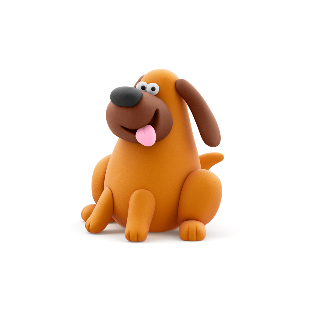 Hey Clay - Modelling Air-Dry Clay with Fun Interactive App - Labrador Nom Nom, Series Dog Buddies, 3 cans - Image 3