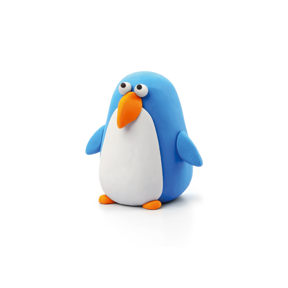 Hey Clay - Modelling Air-Dry Clay with Fun Interactive App - Penguin, series Birds, 3 cans - Image 3