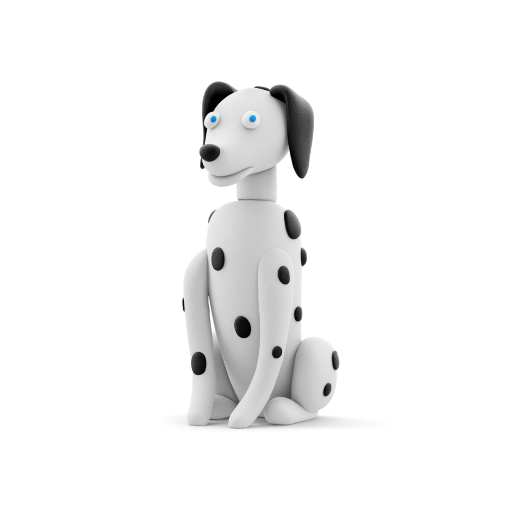 Hey Clay - Modelling Air-Dry Clay with Fun Interactive App - Dalmatian Turbo, Series Dog Buddies, 3 can - Image 3