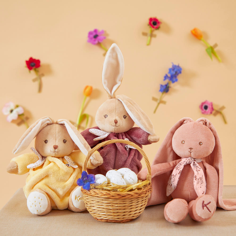 Kaloo - Soft Toy - Burgundy Rabbit Patapouf - 17cm - Image 2
