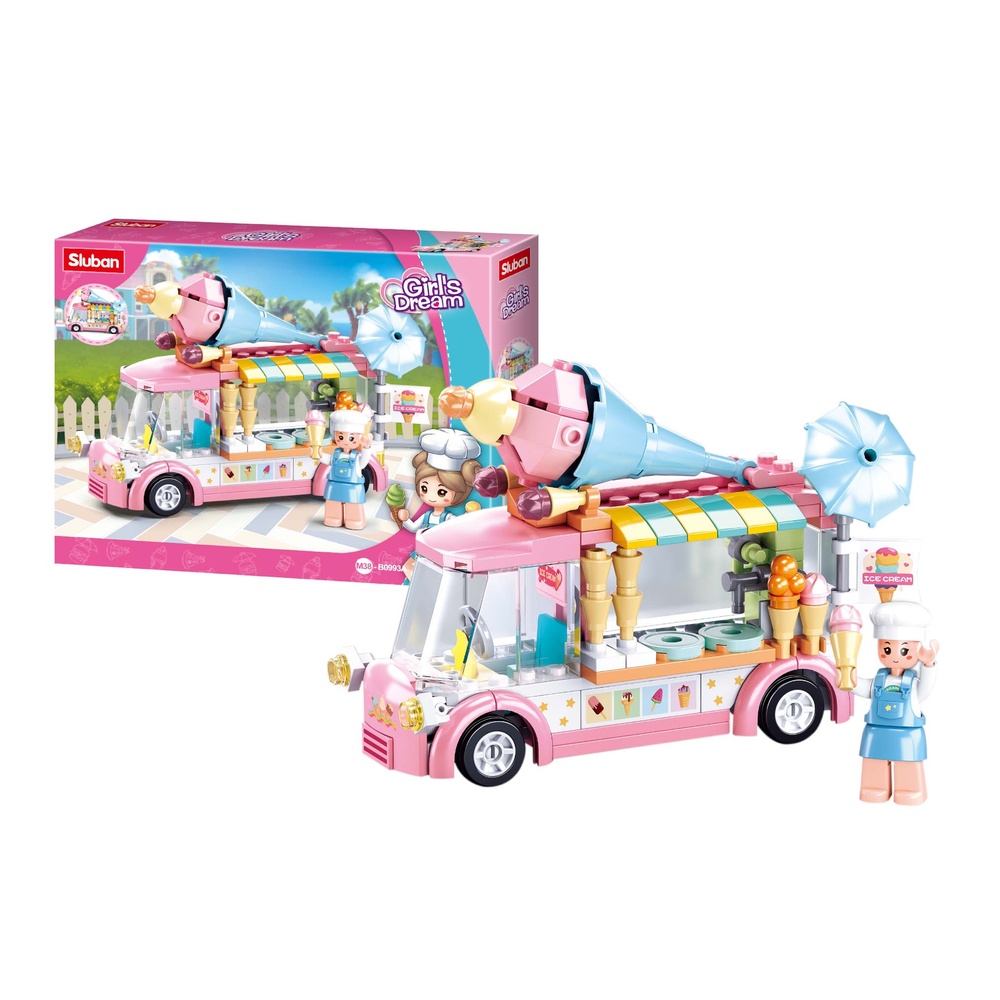 Sluban Building Set: Girls Dream - Ice cream Truck - 145pcs - Image 3