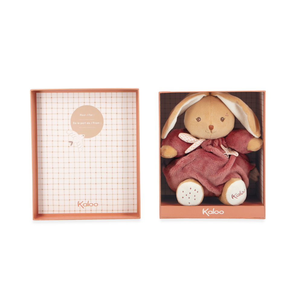 Kaloo - Soft Toy - Burgundy Rabbit Patapouf - 17cm - Image 3