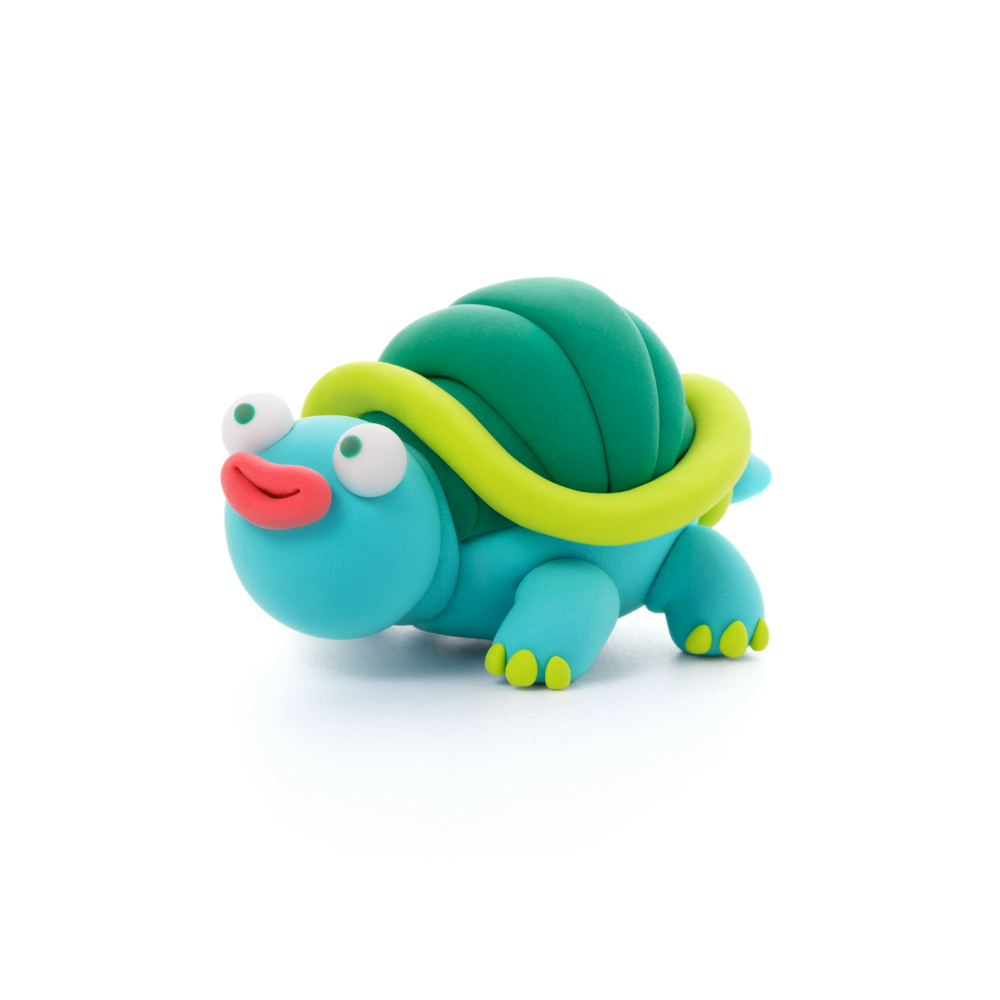 Hey Clay - Modelling Air-Dry Clay with Fun Interactive App - Turtle, Orange frog, Tarantula, Series Exotic Pets, 6 cans - Image 5
