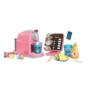 Pretend & Play Coffee Maker & Breakfast Set with Sounds & Colour Changing Cups - Pink