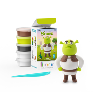 Hey Clay - Modelling Air-Dry Clay with Fun Interactive App - Shrek, Series Shrek, 5 cans