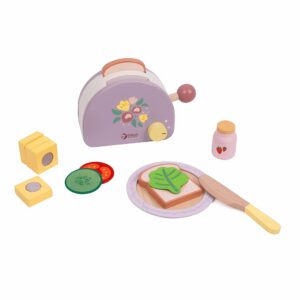 Classic World - Pretend & Play - Wooden Toaster Breakfast Set - 13pcs
