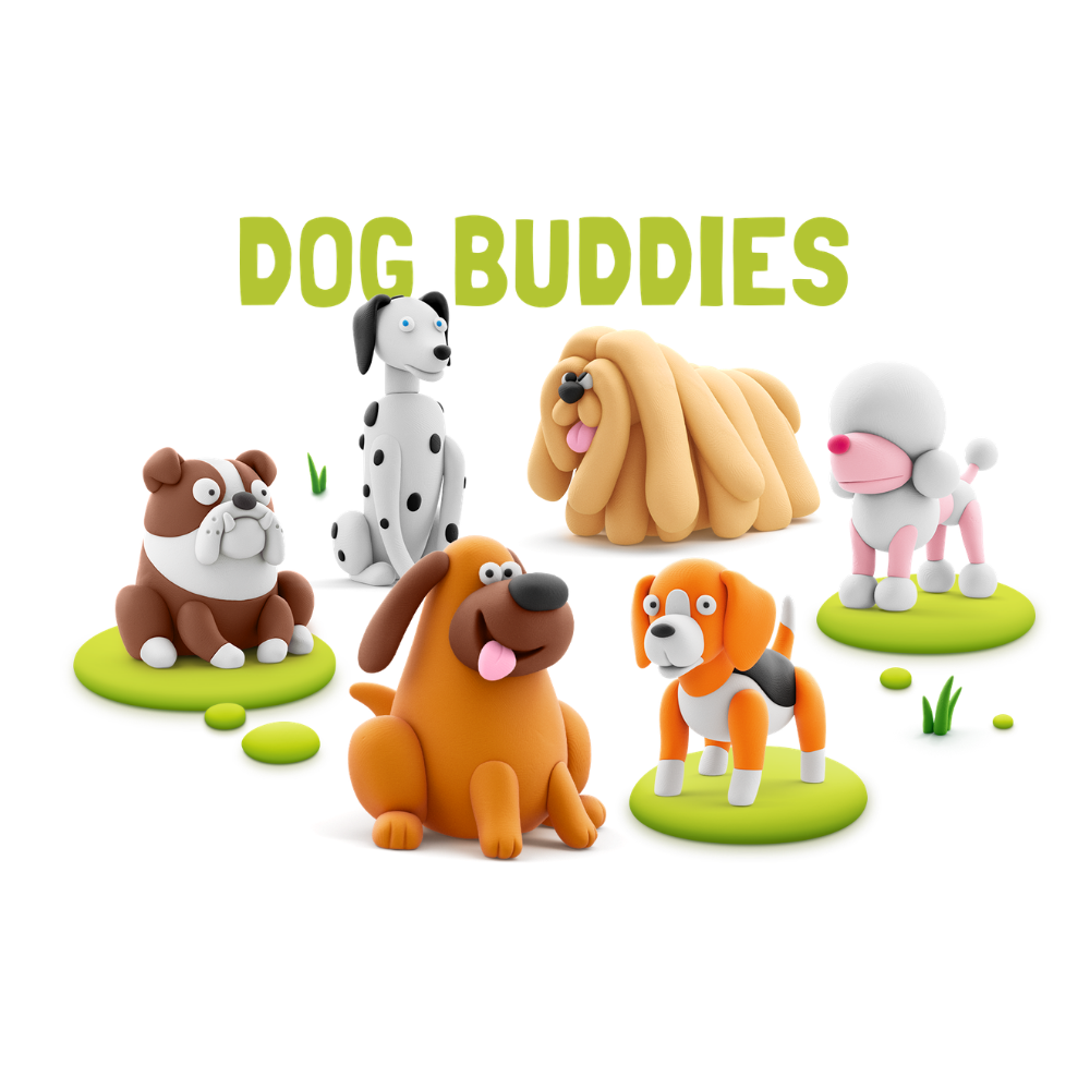 Hey Clay - Modelling Air-Dry Clay with Fun Interactive App - Labrador Nom Nom, Series Dog Buddies, 3 cans - Image 6