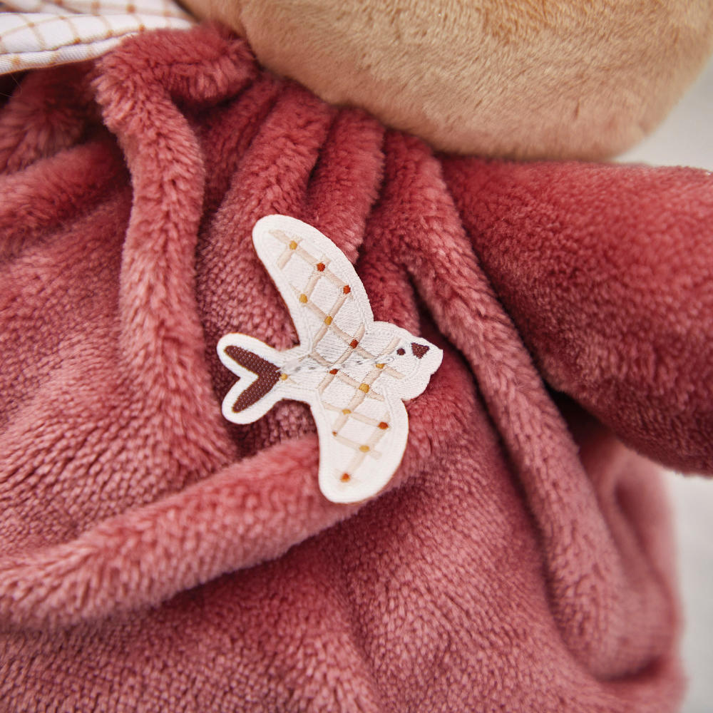Kaloo - Soft Toy - Burgundy Rabbit Patapouf - 17cm - Image 9