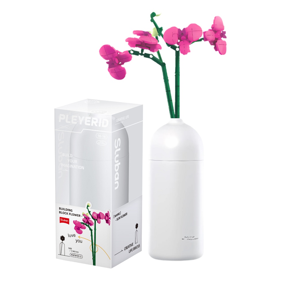 Sluban Building Set: Pleyerid - Flowers - Orchid - 261 Pieces