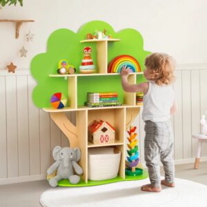 TookyToy - Tree Bookshelf for Kids Reading Nook