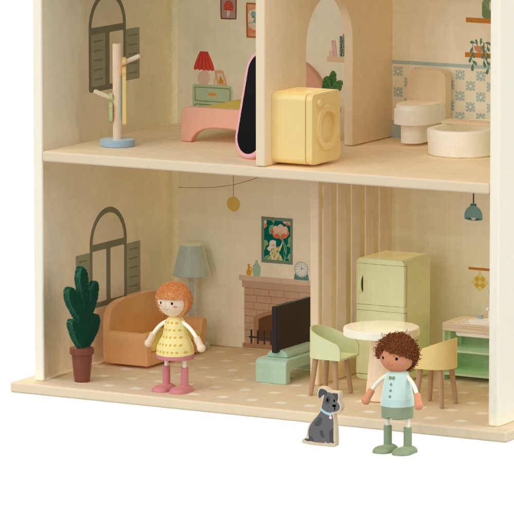 Classic World - Pretend & Play - Cozy Cottage Dollhouse