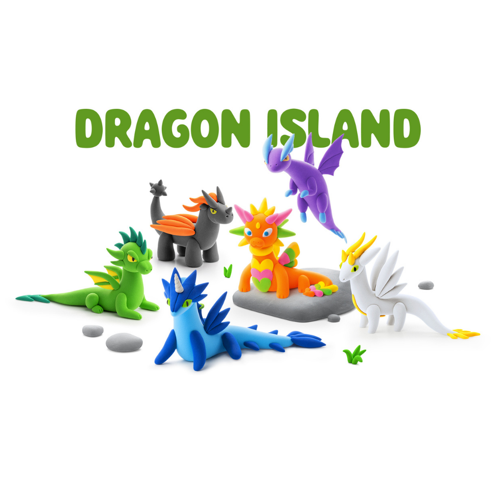 Hey Clay - Modelling Air-Dry Clay with Fun Interactive App - Flashfly, Series Dragon Island, 3 cans - Image 6