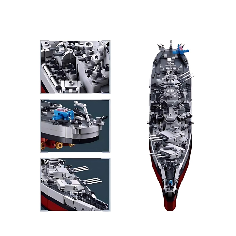 Sluban Building Set: Model Bricks - USS Missouri S Battleship - 1739 Pieces - Image 5