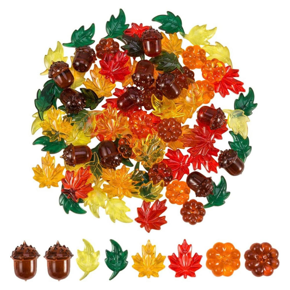 Greenbean - Transparent Leaves Counters - Sensory Learning Toys - 120pcs
