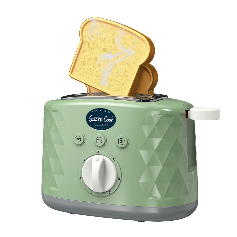 Pretend & Play Pop-Up Toaster Set with Timer - Green