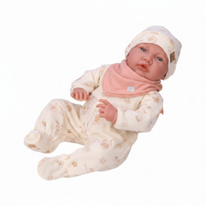 Baby Doll - Soft Body, 12 Sounds, Cushion & Cream Animal Print Outfit -40cm