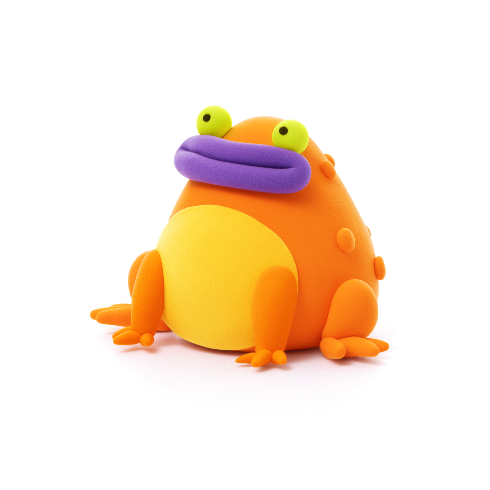 Hey Clay - Modelling Air-Dry Clay with Fun Interactive App - Turtle, Orange frog, Tarantula, Series Exotic Pets, 6 cans - Image 3
