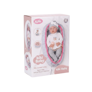 Baby Doll with Soft Body, 12 Sounds, Cushion and Grey Star Outfit - 40cm