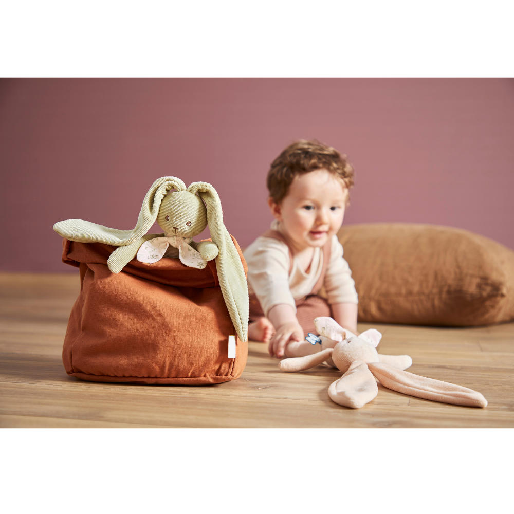 Kaloo - Soft Toy - Peach Rabbit Puppet - 25cm - Image 2