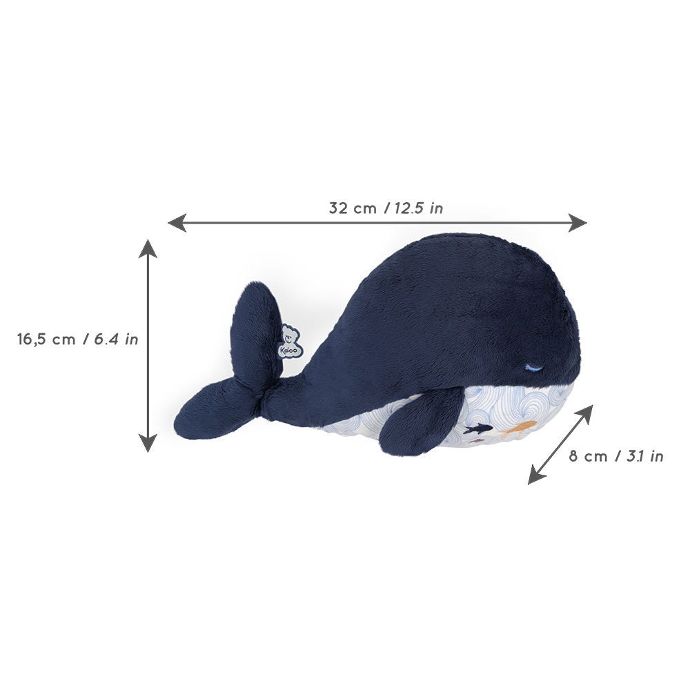 Kaloo - Wellness Soft Toy with Hot & Cold Pack - Whale - 17cm - Image 5