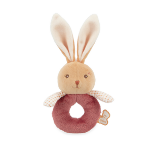 Kaloo - Rattle Soft Toy - Burgundy Rabbit