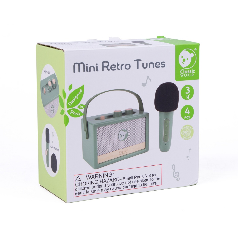 Classic World - Mini Retro Tunes Kids Karaoke Set with Bluetooth Speaker - Image 3
