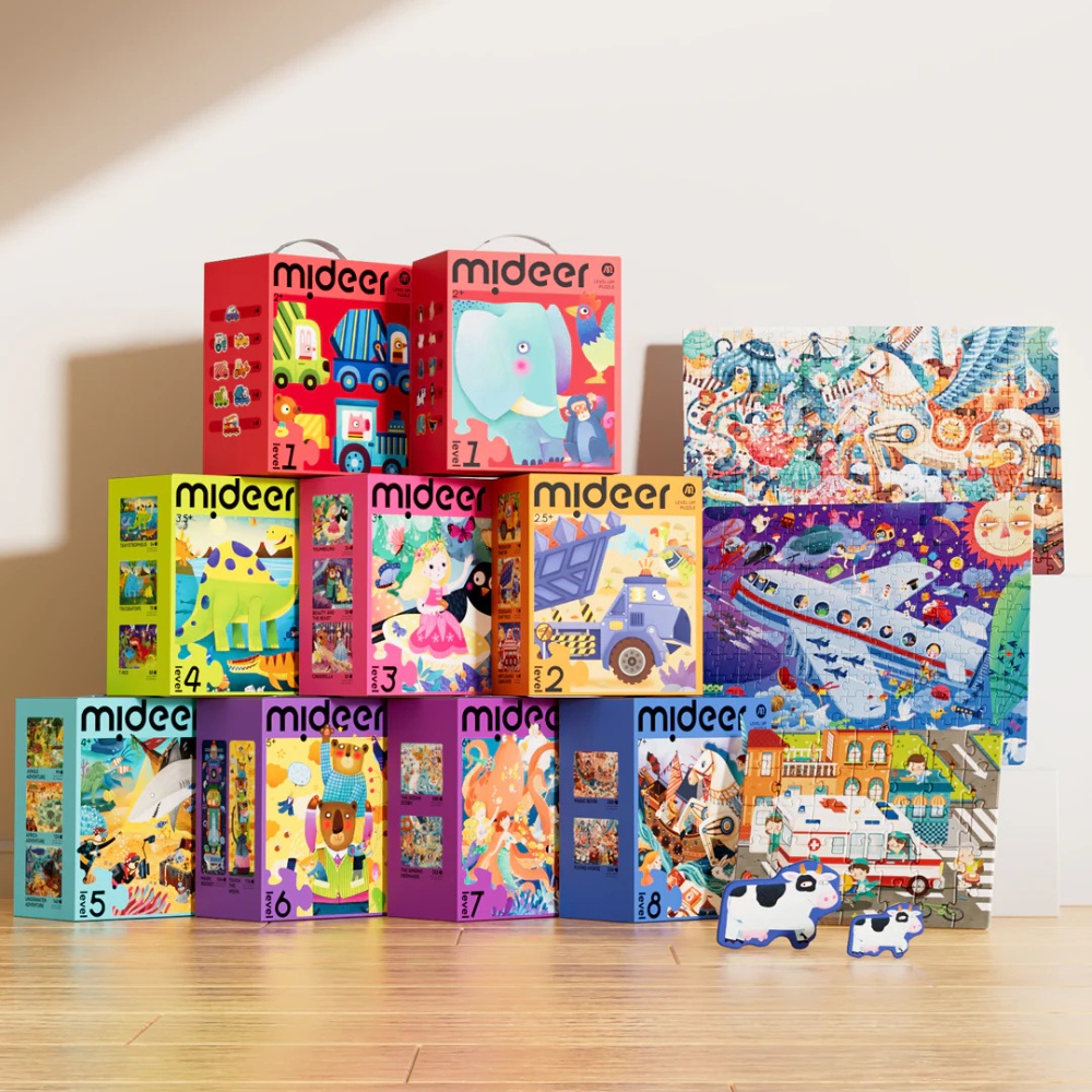 Mideer - Level Up Jigsaw Puzzle for Kids - 3-in-1 - Level 4 A Day of Mine - Image 8