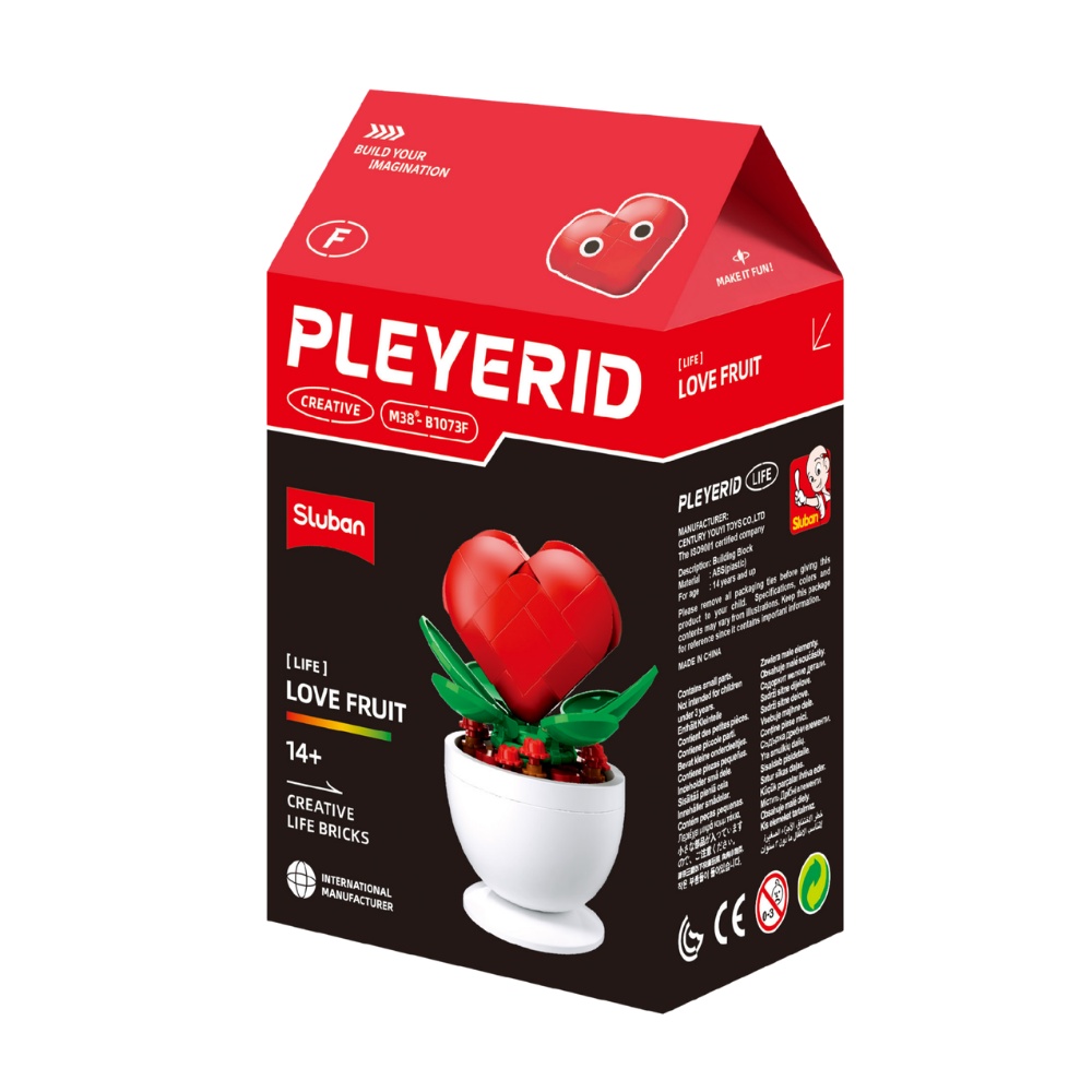 Sluban Building Set: Pleyerid - Potted Plants - Love Fruit 90pcs - Image 3
